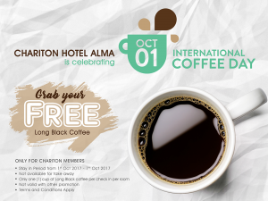 Chariton Hotel Alma is celebrating International Coffee Day !